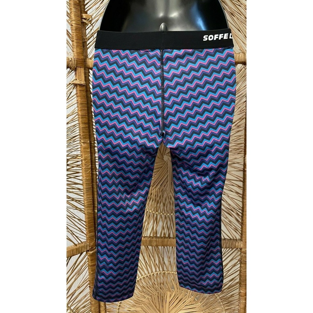 Soffe Dri Womens Athletic Low Rise Capri Leggings Small Multicolor Chevron Print - Picture 7 of 14